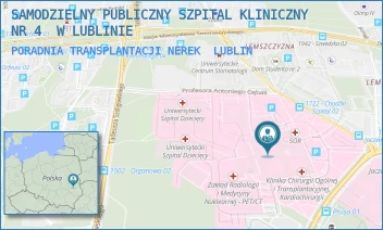 PORADNIA TRANSPLANTACJI NEREK - UNIWERSYTECKI SZPITAL KLINICZNY NR 4 W LUBLINIE - DR. K. JACZEWSKIEGO 8, LUBLIN