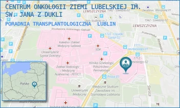 PORADNIA TRANSPLANTOLOGICZNA - CENTRUM ONKOLOGII ZIEMI LUBELSKIEJ IM. ŚW. JANA Z DUKLI - DRA KAZIMIERZA JACZEWSKIEGO 7,  LUBLIN