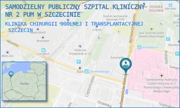 KLINIKA CHIRURGII OGÓLNEJ I TRANSPLANTACYJNEJ - UNIWERSYTECKI SZPITAL KLINICZNY NR 2 PUM W SZCZECINIE - POWSTAŃCÓW WLKP. 72, SZCZECIN