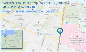 PORADNIA TRANSPLANTOLOGICZNA - UNIWERSYTECKI SZPITAL KLINICZNY NR 2 PUM W SZCZECINIE - POWSTAŃCÓW WLKP. 72, SZCZECIN